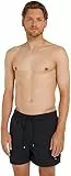 Tommy Hilfiger Herren Badeshorts Medium Drawstring Mittellang, Schwarz (Black), L