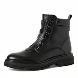Marco Tozzi Damen Boots mit Lederanteil Blockabsatz, Schwarz (Black), 39 EU