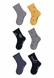 Sterntaler Socken 6er Pack Rakete - Baby und Kindersocken - modische Farben, Muster und Designs - hoher Baumwollanteil - optimale Passform - Vorteilspack Jungen Strümpfe- graublau, Größe 30