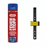 ABUS - Feuerlöschspray AFS625 Feuerstopp - Feuerlöscher für Küche, Grill und Haushalt - hohe Sprühweite - Brandklassen A-B-F rot (Feuerstopp+Halterung)