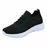 Generisch Laufschuhe Damen Sportschuhe Luftpolster Turnschuhe rutschfeste Straßenlaufschuhe Sneaker Joggingschuhe Walkingschuhe Fitness Schuhe,Retro Sneaker Damen,Schnell trocknend und atmungsaktiv