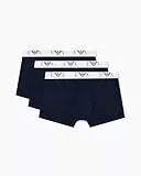 Emporio Armani Herren Bold Monogram 3-Pack Trunk Badehose, Armani Blau/Armani Blau, Large (3er Pack)