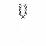 Relaxdays Regenmesser Vintage, mit Erdspieß, Niederschlagsmesser, antik, 12 cm, 5 inch, Glas, Metall, verziert, bronze