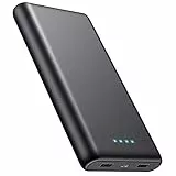 QTshine e Power Bank, [26800mAh] Tragbares Ladegerät Akku Pack, Hohe Kapazität Power Pack Ultrakompaktes Ladegerät Bank Schnellladung mit 4 LED-Leuchten für Smartphone, Tablet und mehr
