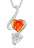 LOUISA SECRET Frauen Opal Halskette Infinity Double-Heart Halskette 925 Sterling Silber Kette Damen Brithday Schmuck Geschenk Valentinstag Weihnachtstag