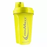 IronMaxx Eiweiß Shaker - 700ml Killer Gelb | Auslaufsicher, Spülmaschinengeeignet, BPA & DEHP-frei | Proteinshaker mit Drehverschluss, Sieb & Mess-Skala
