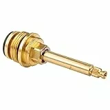 tecuro Ventiloberteil für Unterputz-Absperrventile 3/4 Zoll mit Innengewinde M 4 und Zahnkranz, Messing blank