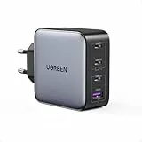 UGREEN Nexode 100W USB C Ladegerät 4 Ports Netzteil GaN Charger PD Schnellladegerät kompatibel mit MacBook Pro, iPhone 16-8 Serien, iPad Serien, Galaxy S25 Ultra, S24+ usw