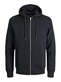JACK&JONES PLUS Herren Jjebradley Sweat Zip Hood Noos Pls Sweatshirt-Jacke, Black, 6XL Größen