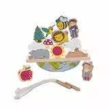 EverEarth spaßiges Tier Stapelspiel Natur aus nachhaltigem Holz - Stapelspielzeug für gemeinsamen Spaß beim Balancieren - Motorikspiel für Jungen und Mädchen - Balancierspiel EE33947