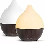 SALKING 2ER Aroma Diffuser Ätherische Öle - 100ML Diffusor Raumduft Aromatherapie Duftdiffusor Ultraschall Duftöldiffusoren Schwarz Holzmaserung Duftlampe RGB für Schlafzimmer Zuhause Büro