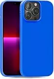 MyGadget Hülle kompatibel mit iPhone 13 Pro - robuste Handyhülle TPU Case Slim Silikonhülle - Back Cover Kratzfest Schutzhülle matt Königsblau