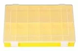 hünersdorff Sortimentskasten PP-Classic mit 12 Fächern | stabile Sortierbox für Schrauben und andere Kleinteile | feste Facheinteilung | 22,5 x 33,5 x 5,5 cm, gelb