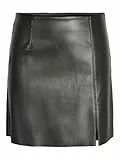 Noisy May Damen Nmclara Penny Pu Hw Slit Skirt Noos Rock, Schwarz, XL EU