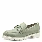 MARCO TOZZI Damen Slipper Elegant Vegan, Grün (Moss), 40 EU