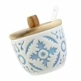 Cabilock Keramik Gewürzbehälter Gewürzgläser Mit Deckel Umweltfreundlich Und Unempfindlich Gegen Ölverschmutzungen Für Küchen Und Camping