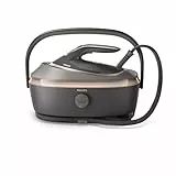 Philips PerfectCare 8000 Series Dampfbügelstation – 215g Dauerdampf, 750g Dampfstoss, Einfaches Tragen, OptimalTEMP, SteamGlide Elite, 1,4L, Easy De-Calc, Garantiert keine Brandflecken (PSG8200/80)
