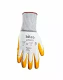 Bitco BTH10 12 Paar Nitrilbeschichtete Arbeitshandschuhe Gartenbau Gestricktes Polyester (Medium)