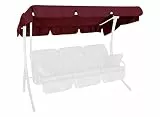 ANGERER Freizeitmöbel GmbH Hollywoodschaukel Sonnendach - passend für viele 3-Sitzer Hollywoodschaukeln - Schaukeldach Made in Germany (Swingtex Bordeaux, 210 x 145 cm)