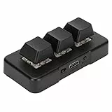 VBESTLIFE 3-Tasten-Tastatur, USB/2,4 G/Bluetooth RGB Programmierbare Makro-Tastatur, Kabellose Mechanische Gaming-Tastatur mit HID-Programmierung