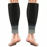 ACWOO 2 Stück Kompression Wadenbandage für Herren & Damen, Wadenbandage, Stützstrümpfe, Compression Socks für Sport, Fussball, Laufen,Schwellung, Erholung, Farbverlauf Grau