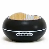 SALKING Aroma Diffuser für Ätherische Öle - 400ml Aromatherapie Raumduft Ultraschall Diffusor Schwarz Holzmaserung Duftöldiffusoren Duftdiffusor Duftlampe Elektrisch RGB für Zuhause Büro Yoga Schlafen