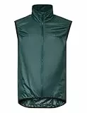 VAUDE Fahrradweste Matera Air Vest - ultraleichte Windweste Radsport Herren, wasserabweisende Weste Rennrad Herren, winddichte Sportweste reflektierend - deep pond, L