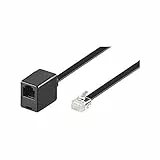 Goobay 68261 Modular Verlängerungskabel flach 10m / RJ12 Stecker auf RJ12 Buchse / Telefonkabel 10m verlängern / CCA RJ12 Kabel Westernstecker Telefonanschlusskabel 10 Meter
