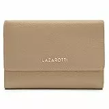 Lazarotti Bologna große Leder Damen-Geldbörse | großes Reißverschlussfach, 15 Kartenfächer, RFID-Schutz | 14 x 10 x 3,5 cm (2 Breiten einstellbar)