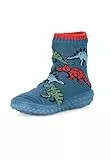 Sterntaler Baby Jungen Adventure Socks Kinder Adventure-Socks Dinos Strümpfe - Wasserfeste Socken - mit Dino Motiv und Gummisohle - mittelblau, 19/20
