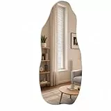 GREENSAPPIRE 100x50cm Asymmetrischer Wandspiegel - Moderner Rahmenloser Spiegel, Dekor Spiegel für Wohnzimmer, Flur und Schlafzimmer, Eleganter Glas Spiegels ohne Rahmen (Sonderform 100 x 50 cm)