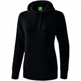 Erima Damen Basic Kapuzen Sweatshirt (2072008), schwarz, 36