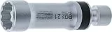 BGS 2392 | Zündkerzen-Gelenkeinsatz Zwölfkant mit Haltefeder | Antrieb Innenvierkant 10 mm (3/8') | SW 21 mm