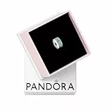 PANDORA Moments Petrolfarbener Pavé-Clip Sterling Silber, Cubic Zirconia 791817MCZ