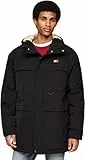 Tommy Jeans Herren Parka Tech Canvas mit Kapuze, Schwarz (Black), M