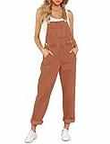 Roskiky Jeansoveralls Für Frauen Latzhosen Für Damen Latzhosen Für Damen Jeans Latzhose Damen Ziegelrot XL