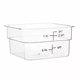 Hygiplas Polycarbonat Hygiplas Quadratischer Vorratsbehälter - 1.5Ltr