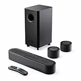 MAJORITY Bowfell Halo Atmos Soundbar für TV Geräte | 300W Lautsprecher für Fernseher mit Subwoofer | 5.1 Dolby Atmos Heimkino Surround Sound System mit HDMI eARC | Mini Sound Bar PC Bluetooth