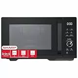 Sharp RCA271TB 5-in-1 Airfry-Mikrowelle 900W, Grill 1000 W, Heißluft & AirFry-Funktion, Konvektion 2100W, 27 L, 28 Autom.pr., Gewicht und zeitgesteuertes Auftauen, Schwarz