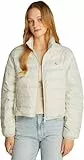 Calvin Klein Damen Pufferjacke Down Shine Glänzend, Elfenbein (Ivory), XS