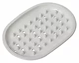 Fackelmann Seifenigel TECNO, Seifenschale aus Kunststoff, Seifenablage mit Abtropflöchern (Farbe: Transparent, Weiß - nicht frei wählbar), Menge: 1 Stück