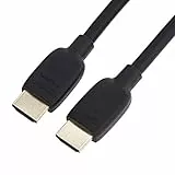 Amazon Basics HDMI-Kabel, 48 Gbit/s, zertifiziert, Ultra-High-Speed, 8K bei 60 Hz, 4K bei 120 Hz, vergoldete Stecker, Ethernet-fähig, 1.8 m, Schwarz