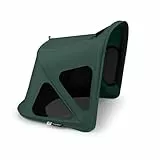 Bugaboo Fox und Fox Cub Sonnendach mit Lüftungsfenstern, ausziehbar für zusätzlichen und optimalen Sonnenschutz, wasserabweisend, kompatibel mit allen Bugaboo Fox und Fox Cub Modellen, Fern Green