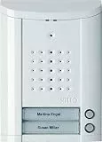 Schneider Electric Ritto Türstation, Entravox, Audio für 2-Familienhaus, Gegensprechanlage mit Beleuchtung und Klingeltasten, Aufputz, Außeneinheit, weiss, Artikelnummer 1840270
