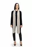 Dalle Piane Cashmere Damen Schal Breit 100% Kaschmir - Grau