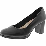 Clarks Bayla Skip Pumps für Damen, Schwarz Leder, 39 EU