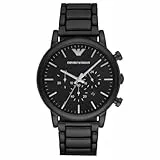 Emporio Armani Watch For Men, Chronograph Movement and 46mm Case Size with Stainless steel, Leather or Silicone strap Graphit , 46MM