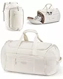 LOVEVOOK Sporttasche Damen Herren, Gym Tasche groß, Reisetasche mit Schuhfach, wasserdichte Trainingstasche Schwimmtasche, Travel Duffle Bag mit Rucksackfunktion für Fitness Sport Reise, Beige