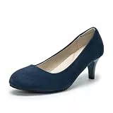 Damen Pumps Elegant und Bequem Pumps BlauSuede 39