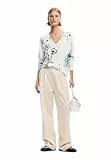 Desigual Damen 25SWJF33 Sweatshirt, White, M